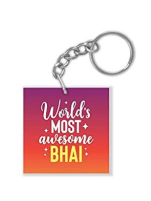 Worlds Most Awesome Bhai Keychain