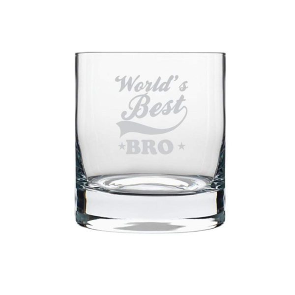 Worlds Best Bro Whiskey Glass