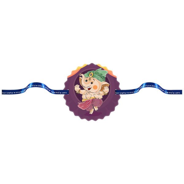 Lil Ganesha  Kids Rakhi with Cadbury Celebration  Chocolate Gift   Combo - Pack of 2