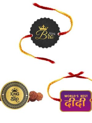 Printed Acrylic Kids Rakhi Set of 3 for Brother and Sister|Raskhabandhan Special