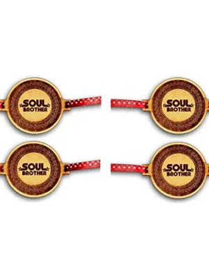 Soul Brother  Engraved Rakhi Combo - Pack of 4