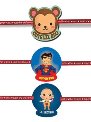 Printed Acrylic Kid Rakhi Set of 3 for Brother |Raskhabandhan Special