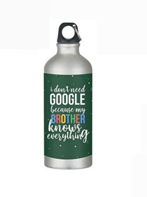 Yaya Cafe Birthday Rakhi Gifts Combo with Birthday Rakhi, Google Sipper Water Bottle, Engraved Wooden Birthday Rakhi, Gift for