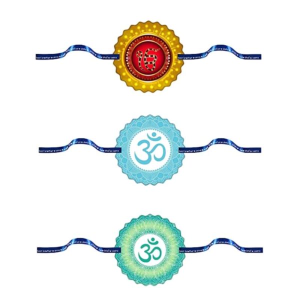 Printed Religious Rakhi Set of 3 |Raskhabandhan Special