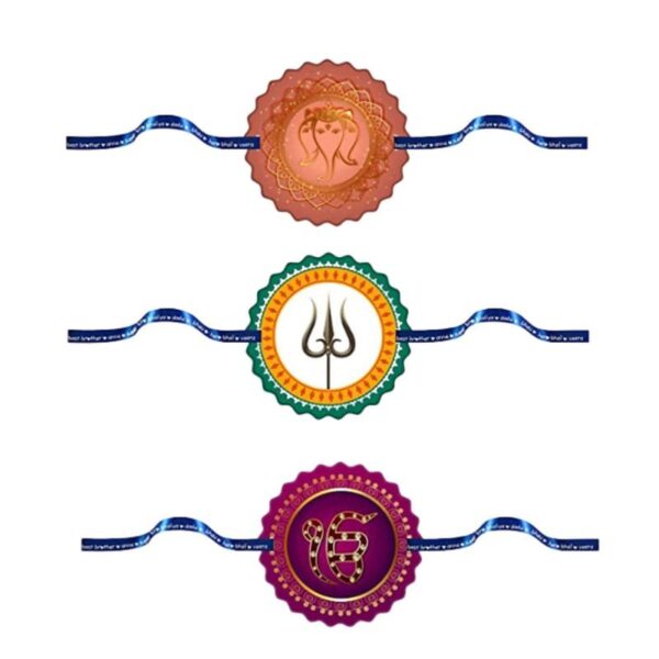 Printed Religious Rakhi Set of 3 |Raskhabandhan Special
