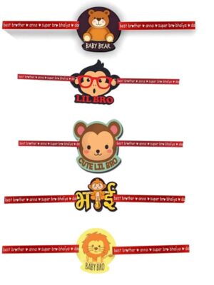 Printed Acrylic Rakhi Set of 5 for Brother |Raskhabandhan Special