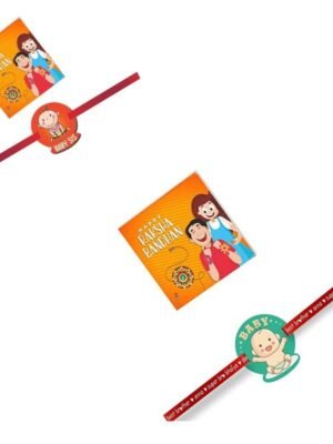 Printed Acrylic Kids Rakhi Set of 2 for Brother and Sister|Raskhabandhan Special