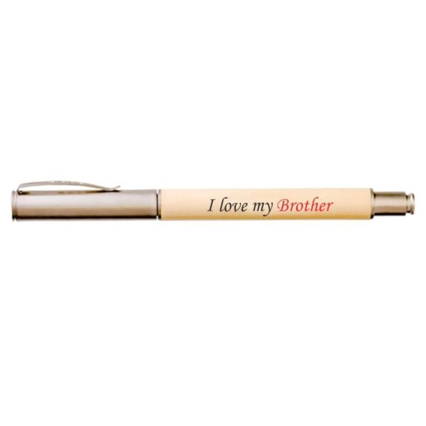 YaYa cafe I Love My Brother Printed Handmade Wooden Pen - Rakhi Gift