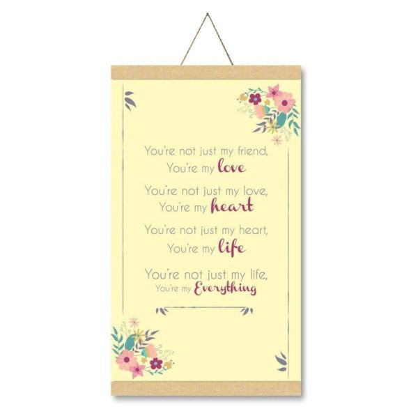 TheYaYaCafe Birthday Gifts Scroll 12 x 16 inches Greeting Card Love Gifts for Husband Wife Boyfriend Girlfriend - You Complete