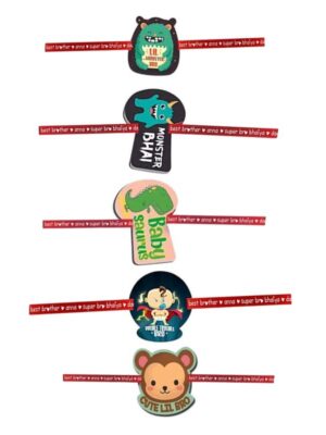 Printed Acrylic Rakhi Set of 5 for Brother |Raskhabandhan Special