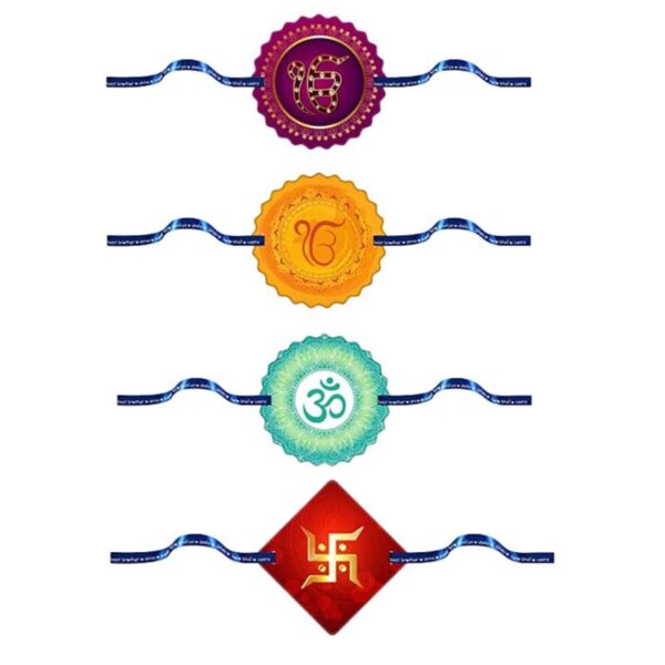 Printed Religious Rakhi Set of 4 |Raskhabandhan Special