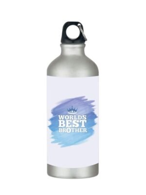 TheYaYaCafe Rakhi Gifts for Brother Sipper Water Bottle (600 ml) Stainless Steel Worlds Best Brother Printed Birthday