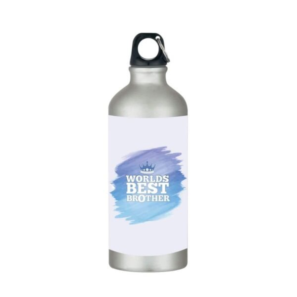 TheYaYaCafe Rakhi Gifts for Brother Sipper Water Bottle (600 ml) Stainless Steel Worlds Best Brother Printed Birthday