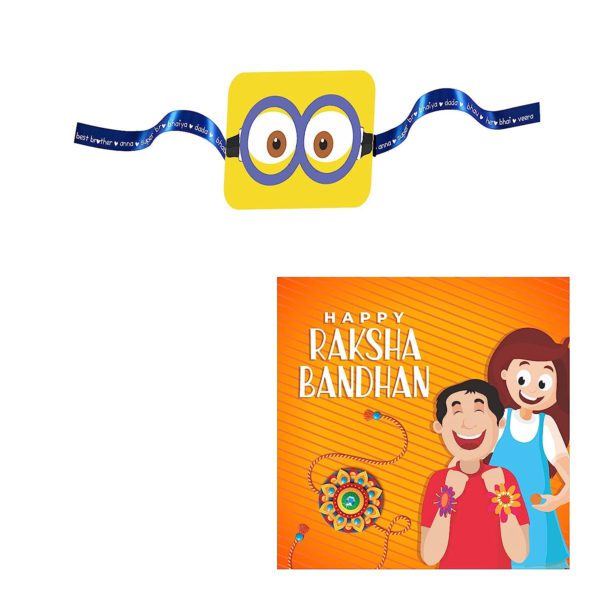 Yellow  Minion Kids Rakhi for  Little  Brother