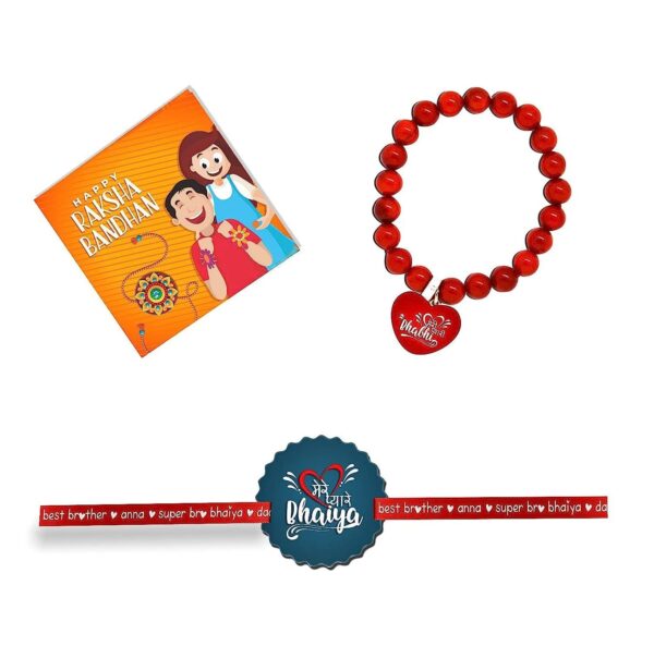 Mere Pyare Bhaiya & Bhabhi Beads  Beads Rakhi Combo Set of 2
