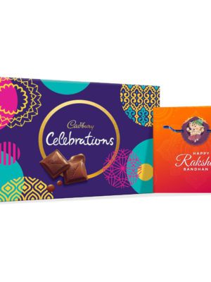 Lil Ganesha  Kids Rakhi with Cadbury Celebration  Chocolate Gift   Combo - Pack of 2