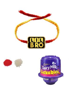 Lil Bro Kids  Rakhi with Milk  Cadbury Lickables Gift Combo of - 2