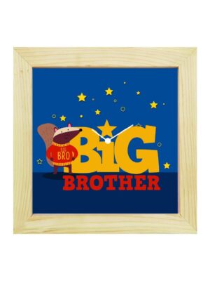 TheYaYaCafe Yaya Cafe Birthday Rakhi Gifts for Brother, Starry Squirrel Little Bro Framed Wall Clock - 8 x 8 inches
