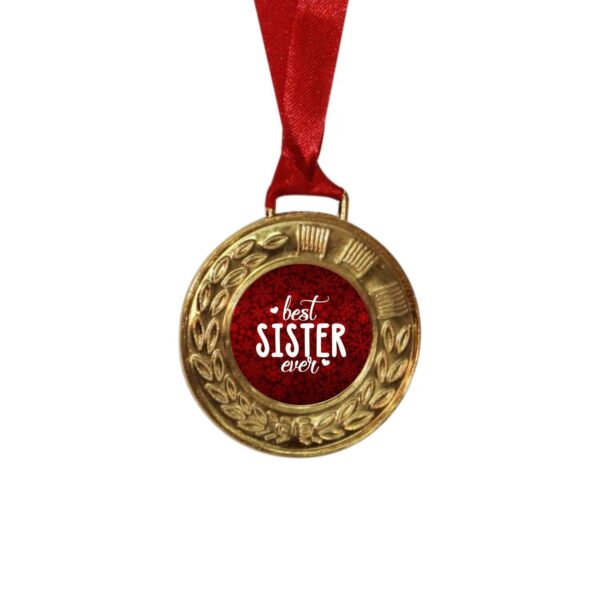 TheYaYaCafe Rakhi Bhaidooj Gifts for Best Sister Ever Award Medal