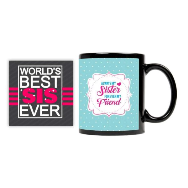 Yaya Cafe Birthday Rakhi Gifts for Brother Sister, Forever Friend Set of 8 - Mug, Coaster, Cushion Cover, Mousepad Birthday