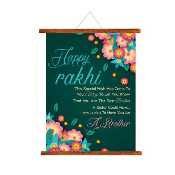 YaYa cafe Rakshabandhan Birthday Rakhi Special Wishe Brother Scroll Greeting Card for Brother - 24 x 32 inches