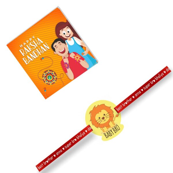 World's Greatest Bro  & Lion Baby Bro Kids  Rakhi  - Set of 2