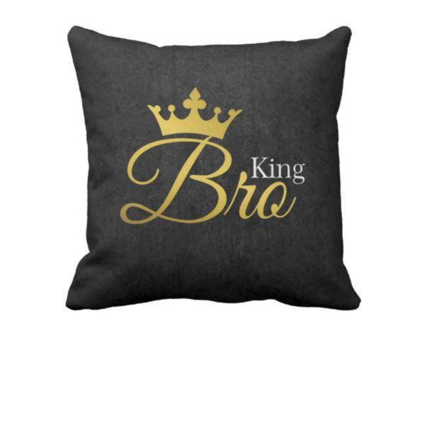 Yaya Cafe Birthday Rakhi Gifts for Brother, King Bro 12x12 inches Printed Cushion Cover