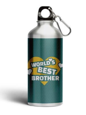 YaYa cafe Birthday Rakhi Gifts Combo Worlds Best Brother Sipper Water Bottle 600ml - Set of 2