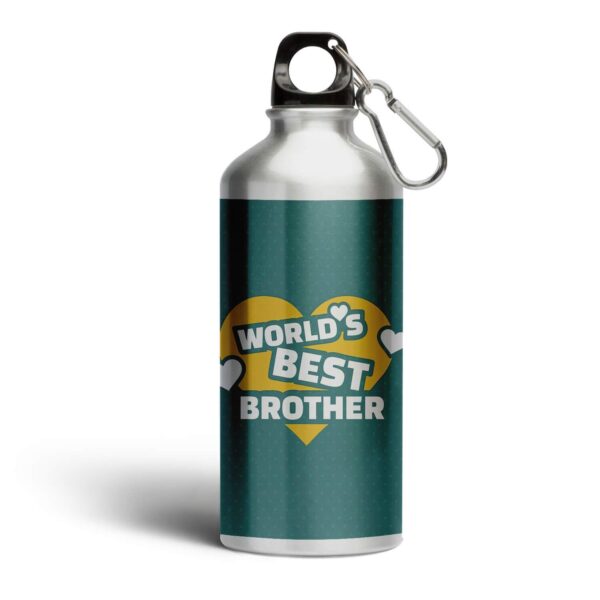 YaYa cafe Birthday Rakhi Gifts Combo Worlds Best Brother Sipper Water Bottle 600ml - Set of 2