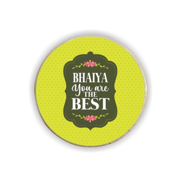 TheYaYaCafe Rakhi Gifts for Brother Protected by Big Sister Fridge Magnet (Round) Raksha Bandhan Birthday