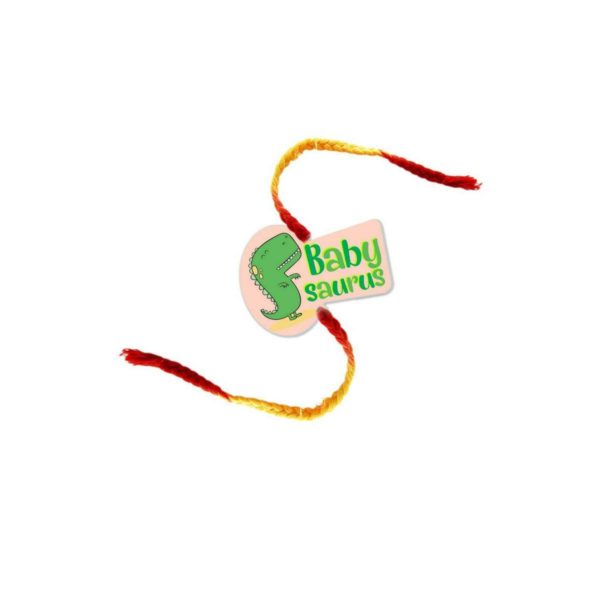 Baby Saurus & Car  Kids Rakhi For Little Brothers Combo Pack of 2