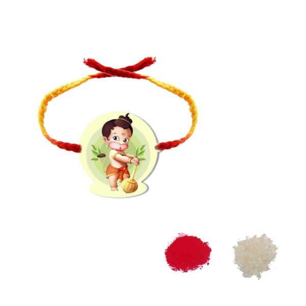 Bal Hanuman Kids Rakhi with Badam Patisa Combo - Pack of 2