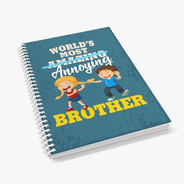 TheYaYaCafe Rakhi Gifts for Brother Printed A5 Size, 120 Ruled Pages Notebook Worlds Best Brother Raksha Bandhan Birthday