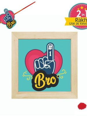 TheYaYaCafe Yaya Cafe� 6x6 inches Birthday Rakhi Gifts for Brother Canvas Wall Clock No 1 Brother