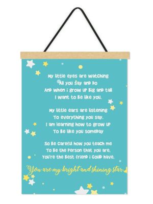 TheYaYaCafe Rakhi gifts for Sister Printed Scroll Greeting Card My Little Bright Shining Star - 12x16 inches, Raksha Bandhan,