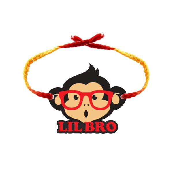 Lil Bro Monkey Kids Rakhi with Kaju Katli Gift Combo of 2