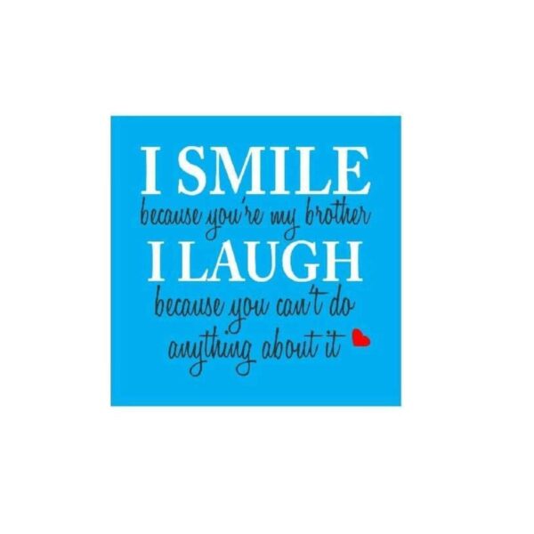 Yaya Cafe™ Rakhi Sweets Gift Combo for Brother, Funny Teasing I Smile I Laugh Brother Mug, MEWA Bites, Coaster Gift Combo of 3