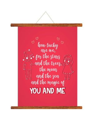 YaYa cafe Tyyc Valentine Gifts Just For You Love Scroll Greeting Card For Him - 15X20 Inches