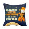 TheYaYaCafe Rakhi Gifts 24X24 inches Cushion Cover Greatest Little Brother Printed Raksha Bandhan Birthday