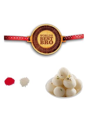 YaYa cafe Raksha Bandhan Sweets Combo Gift Rakhi Rasgulla Tilak and Roli