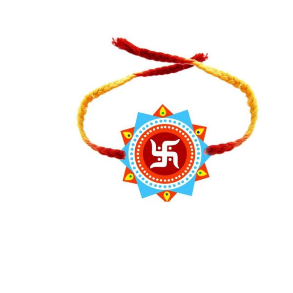 YaYa cafe Family Rakhi for Brother Combo Set of 4 Printed Shri Om Swastik Ganesha Rakhi Raksha Bandhan