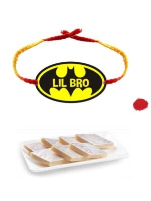 Lil Bro Kids Rakhi with Kaju Katli Gift Combo of 2