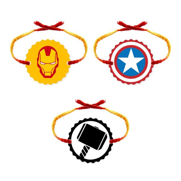 3 Avenger Superheros Kids Rakhi Combo Set of  - 3