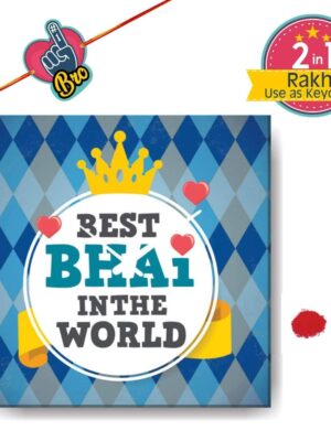 Yaya Cafe� 15x15 inches Birthday Rakhi Gifts for Brother Canvas Wall Clock Best Bhai in The World