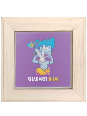 TheYaYaCafe Yaya Cafe� Birthday Rakhi Gifts for Brother, Desk Clock Shararti Bhai 6x6 inches Canvas,