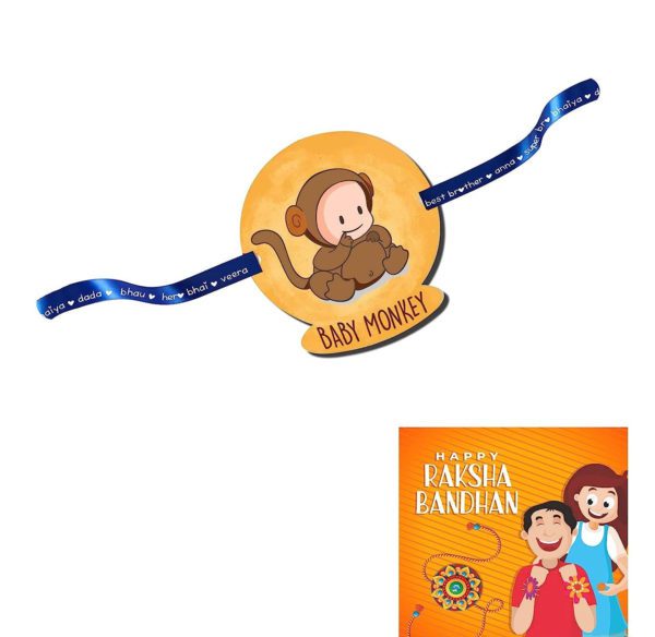 Baby Monkey  Kids Rakhi for Little Brother