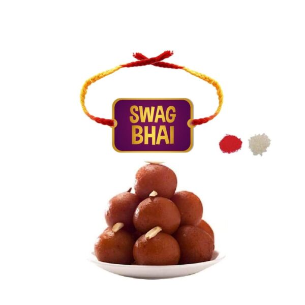 Yaya Cafe Rakhi Sweets Gift Combo for Brother Swag Bhai Printed Rakhi, Gulab Jamun- 1 Kg Raksha Bandhan