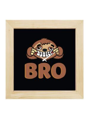 TheYaYaCafe Yaya Cafe Birthday Rakhi Gifts for Brother, Monkey Bro Framed Wall Clock - 8 x 8 inches Birthday Rakhi