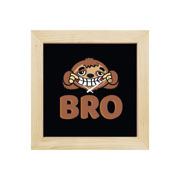 TheYaYaCafe Yaya Cafe Birthday Rakhi Gifts for Brother, Monkey Bro Framed Wall Clock - 8 x 8 inches Birthday Rakhi