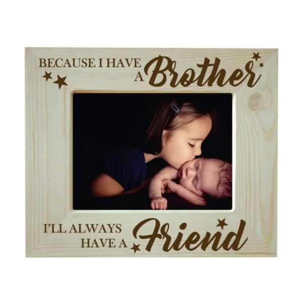 Yaya Cafe Rakhi Gifts for Brother Photo Frame for Table Sports I Will Always Have a Friend Brother with Engraved Rakhi for